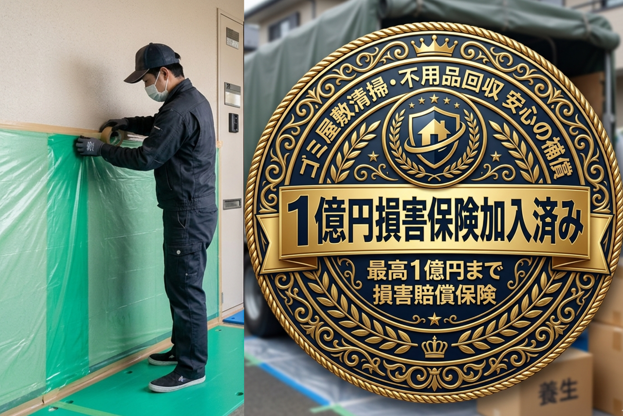 豊中市ゴミ屋敷片付け作業損害補償加入